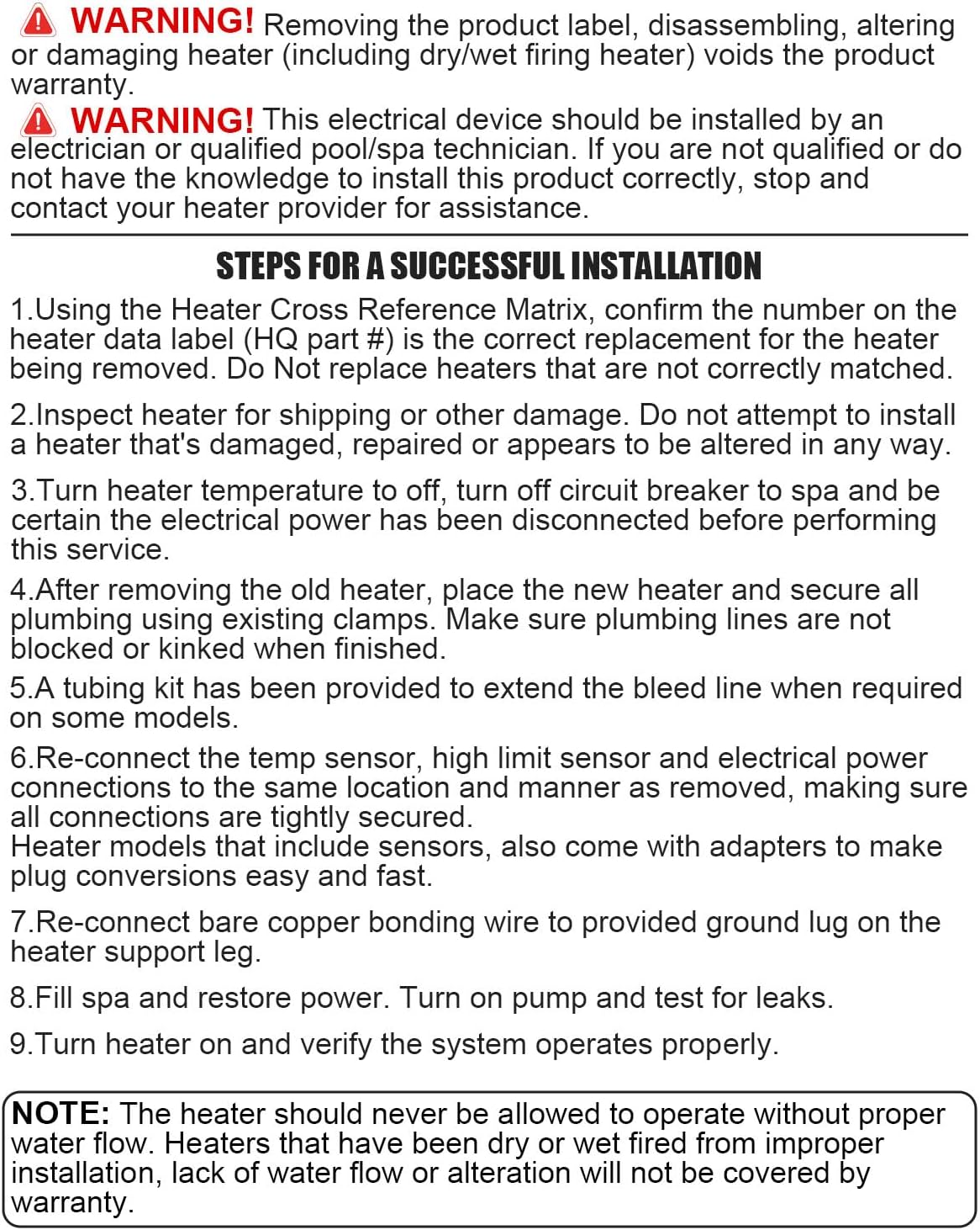 73791 26-C3160-2S Double Barrel Low Flow Heater Fit for Watkins 1995+ Hot Springs Tiger River Limelight and Hot Tub Spa, 1kw/4kW 120V/240V 8.3A/16.6A Hot Tub Heater with Sensors, Automatic Reset