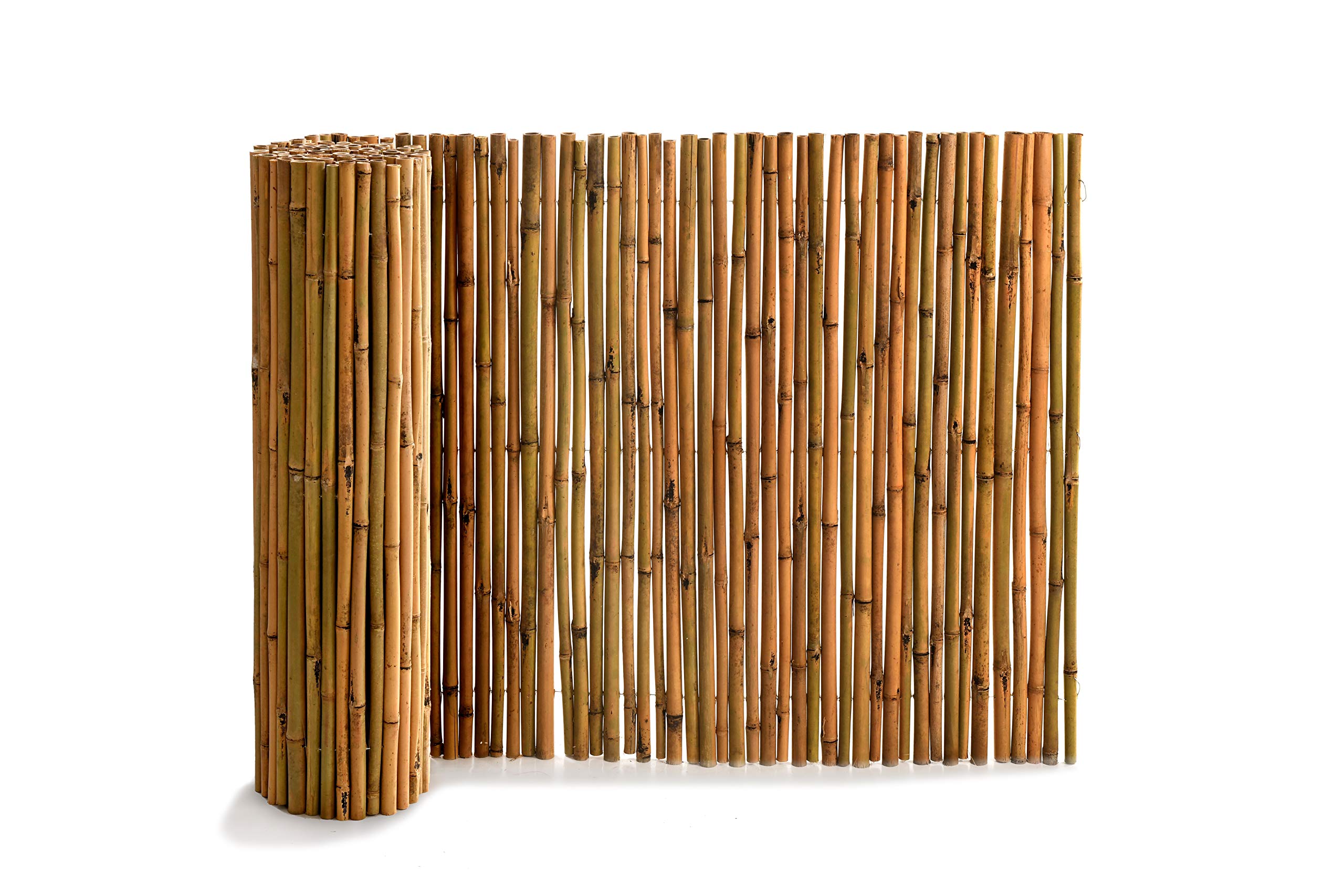 Nature Lounge, recinzione in bambù a rotelle, 120 x 300 cm