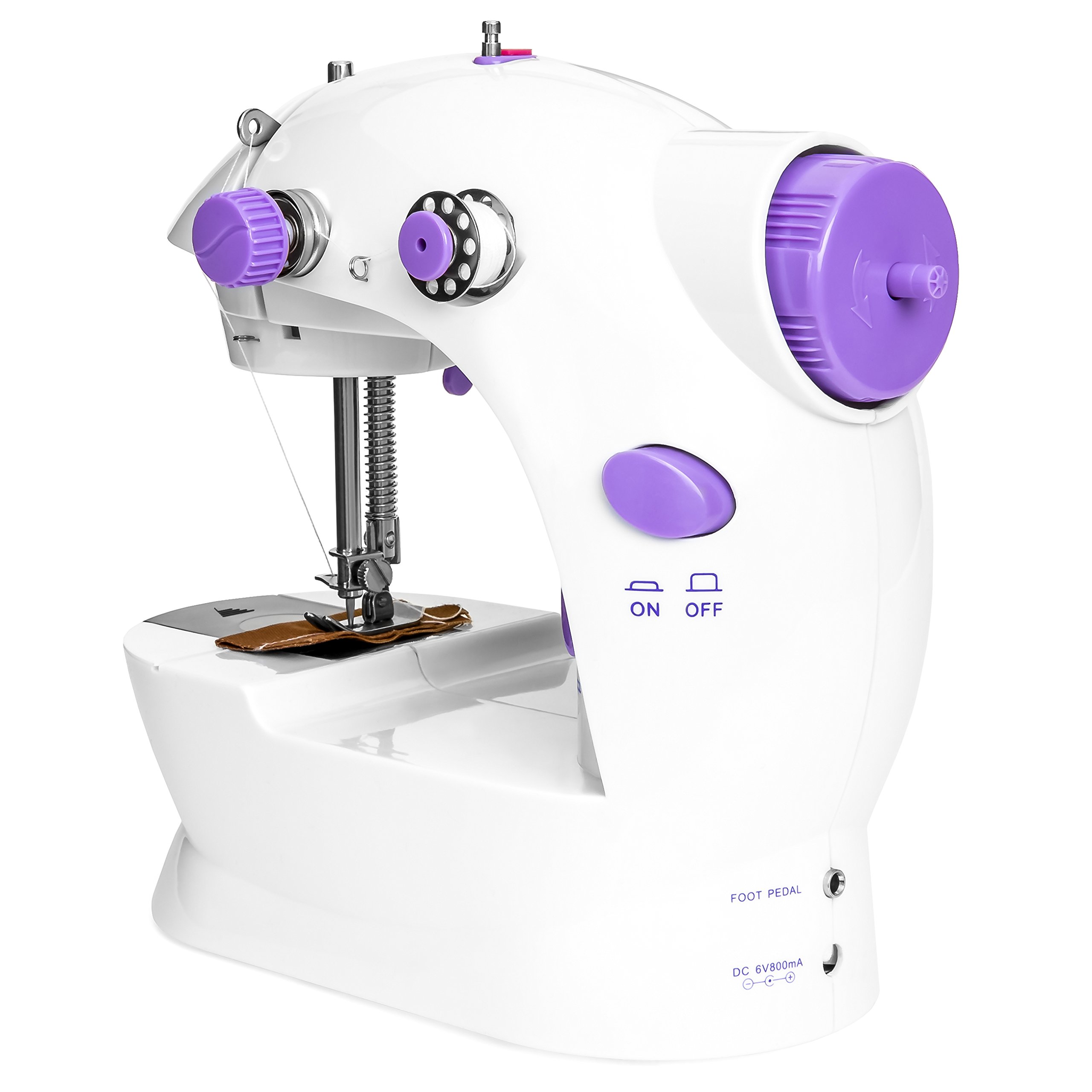 Best Choice Products Portable Speed Adjustable Mini Sewing Machine w/ TwoLine Design, Pedal