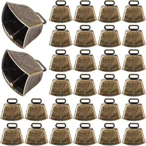 Miniatura 6 de 30 campanas de vaca, campanas de cobre de pastoreo, campanas de vaca de metal con sonido nítido, campanas de bronce de cobre de animales fuertes,