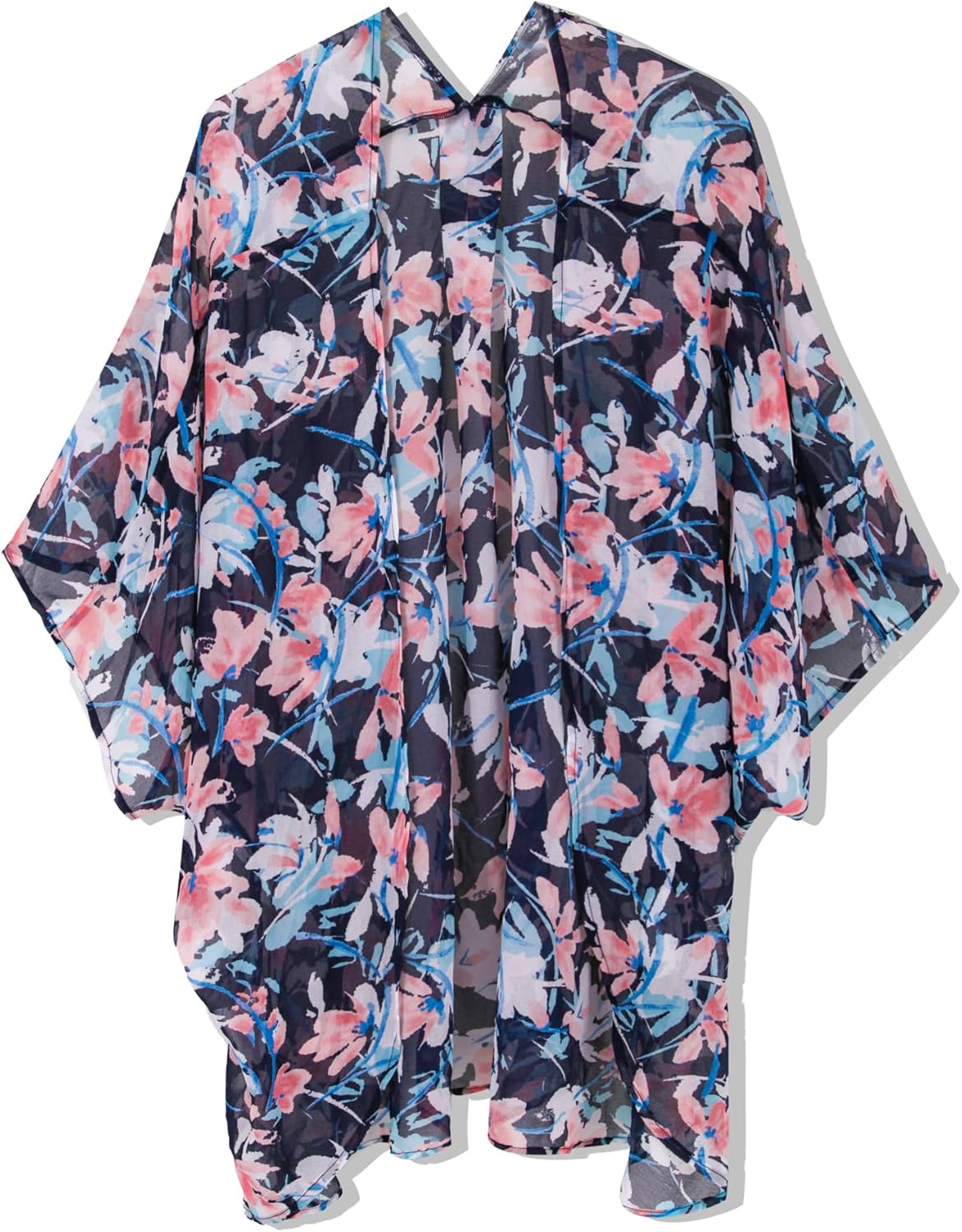Moss Rose Women's Beach Kimono Coverup Sheer Chiffon Cover Ups, Casual Loose Open Front Cardigan Tops - Image 2