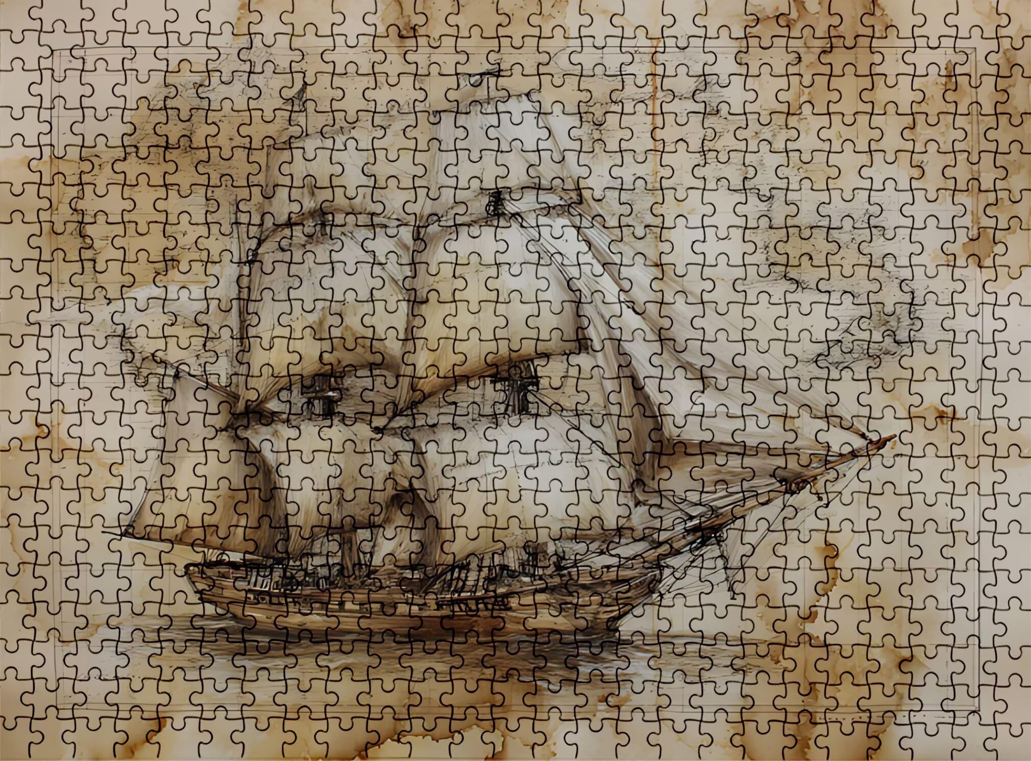 Bote Mapa Puzzle 5000 Piezas Adultos, Rompecabezas con Letras en la Parte Posterior - Piezas Que Encajan Perfectamente, Reto de Concentración, Regalo para Mujer y Decor Hogar, 156.5 x 105.5 cm w0-93