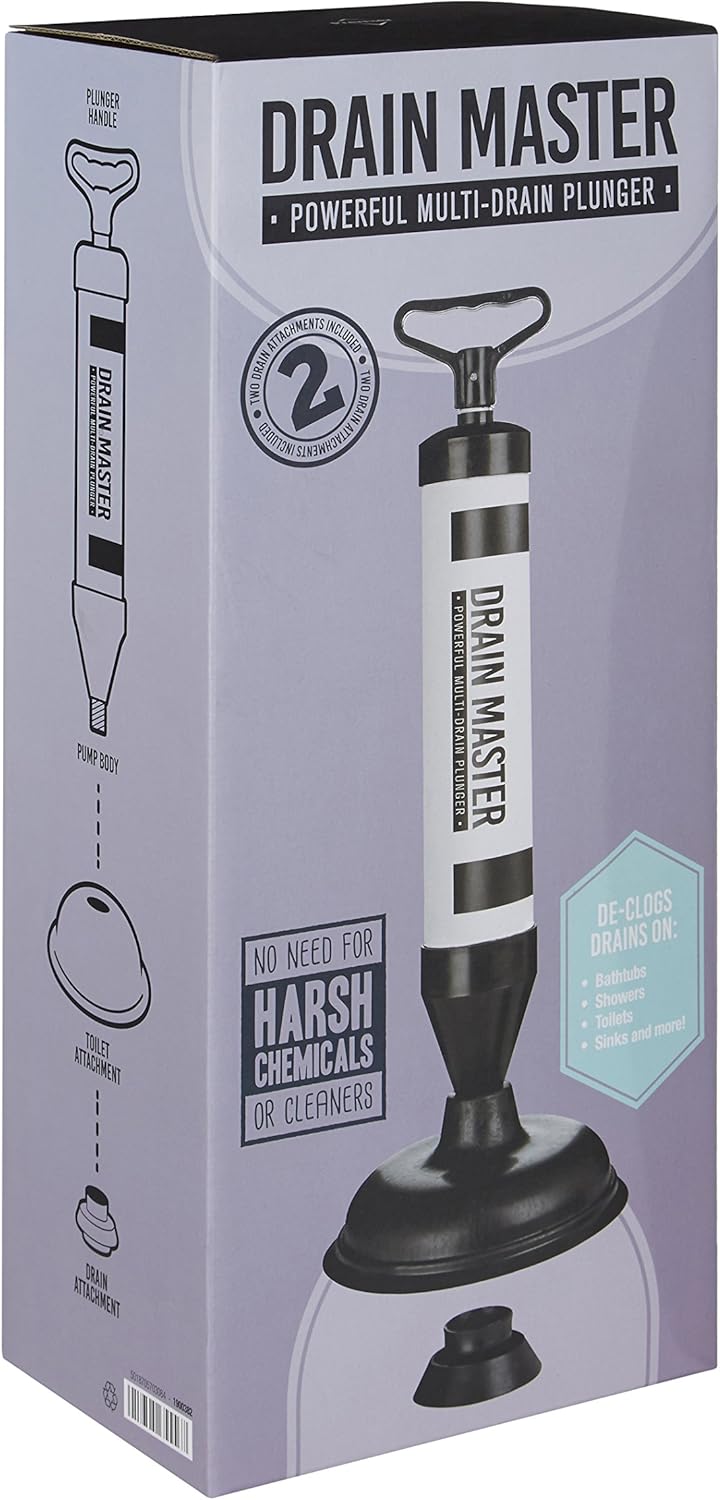 Premier Housewares Drain Master Multi Drain Pump Plunger - 40 x 6 x 6 cm