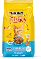 Purina Friskies Ração Friskies Para Gatos Filhotes Sabor Frango Leite E Cenoura - 1Kg Purina Para Todas De Raça Todas As Fases - Sabor Frango