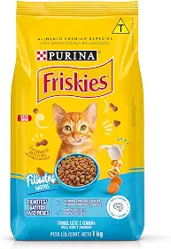 Purina Friskies Ração Friskies Para Gatos Filhotes Sabor Frango Leite E Cenoura - 1Kg Purina Para Todas De Raça Todas As Fases - Sabor Frango