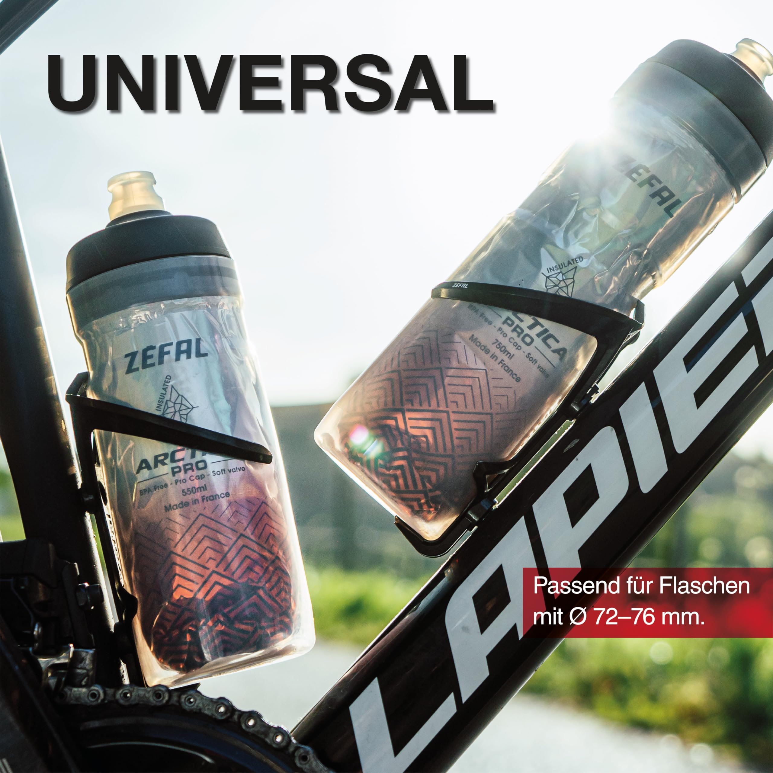 ZEFAL Pack Pulse L2 – Zwei Carbon Flaschenhalter Fahrrad - Trinkflaschenhalterung extra leicht fürs Fahrrad, nur 18g