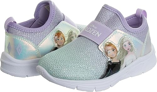 Miniatura 4 de Disney Zapatillas de deporte Frozen para niña, sin cordones, con luces para correr (bebéniña pequeña)