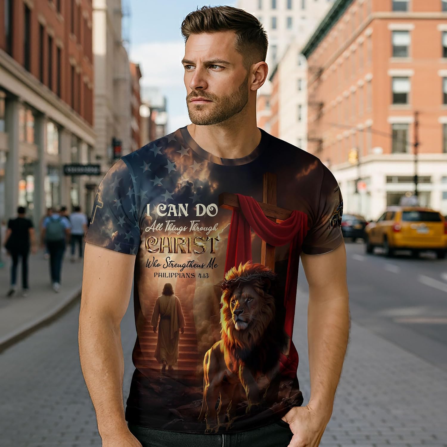 I Can Do All Things Through Christ Shirt, Cross Shirt, Christian Shirts for Men, Jesus Shirts for Men