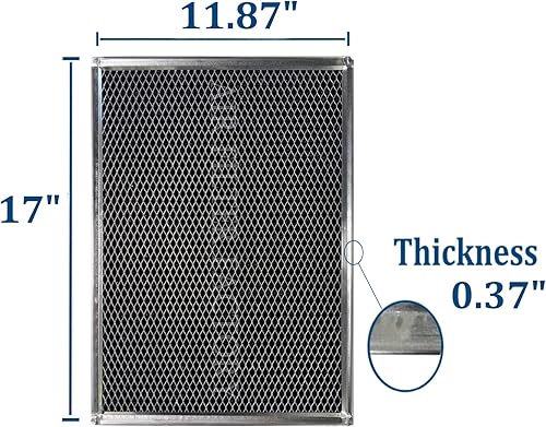 Miniatura 2 de Air Filter Factory Filtros de carbón para campana extractora de carbón de 11-38 x 17 x 38, paquete de 2