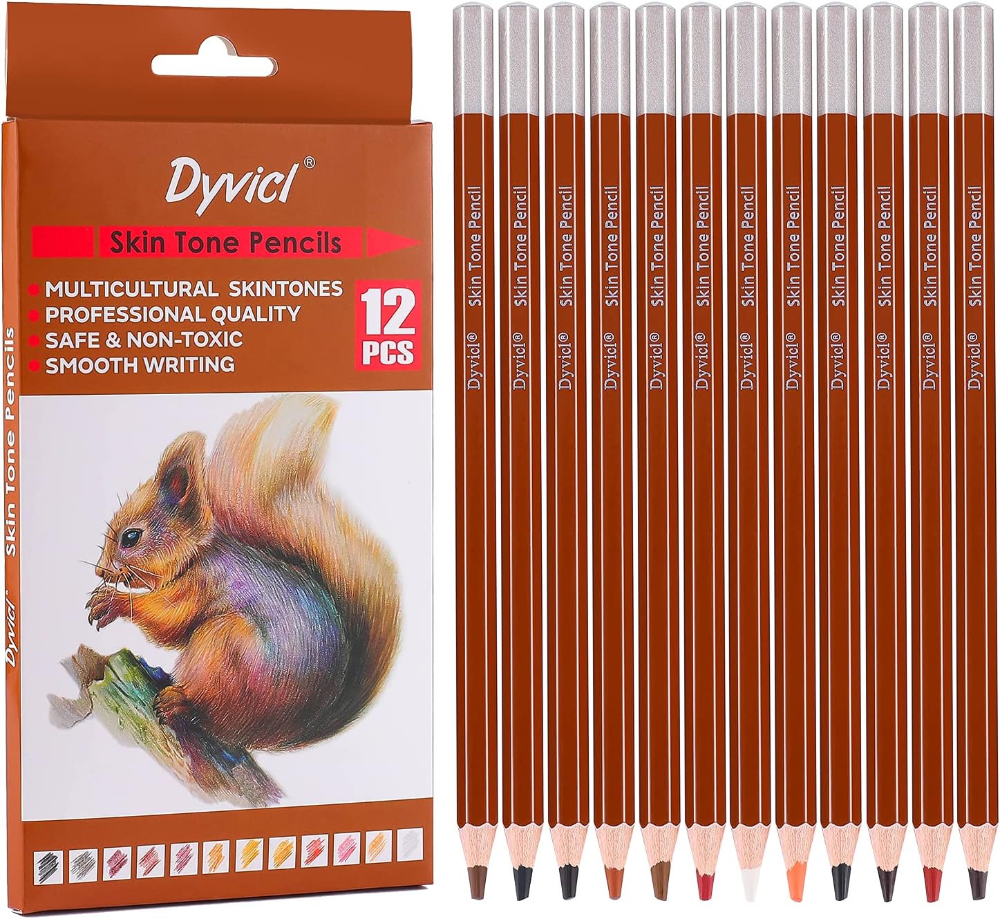 Dixon 3931124 Color Pencils Hexagon 6.25mm Core 12/ST Skin