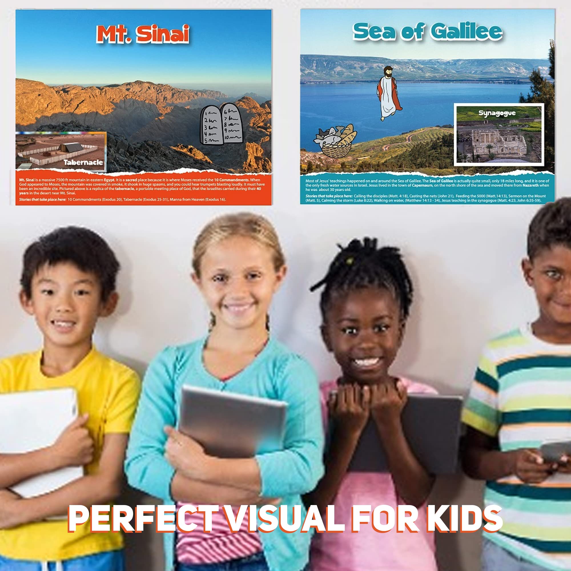 Bible Story Places Posters (Set of 12) - 8.5" x 11" Each Educational Faith Artwork for Sunday School, Bible Lessons, & Christian Classrooms - Image 6