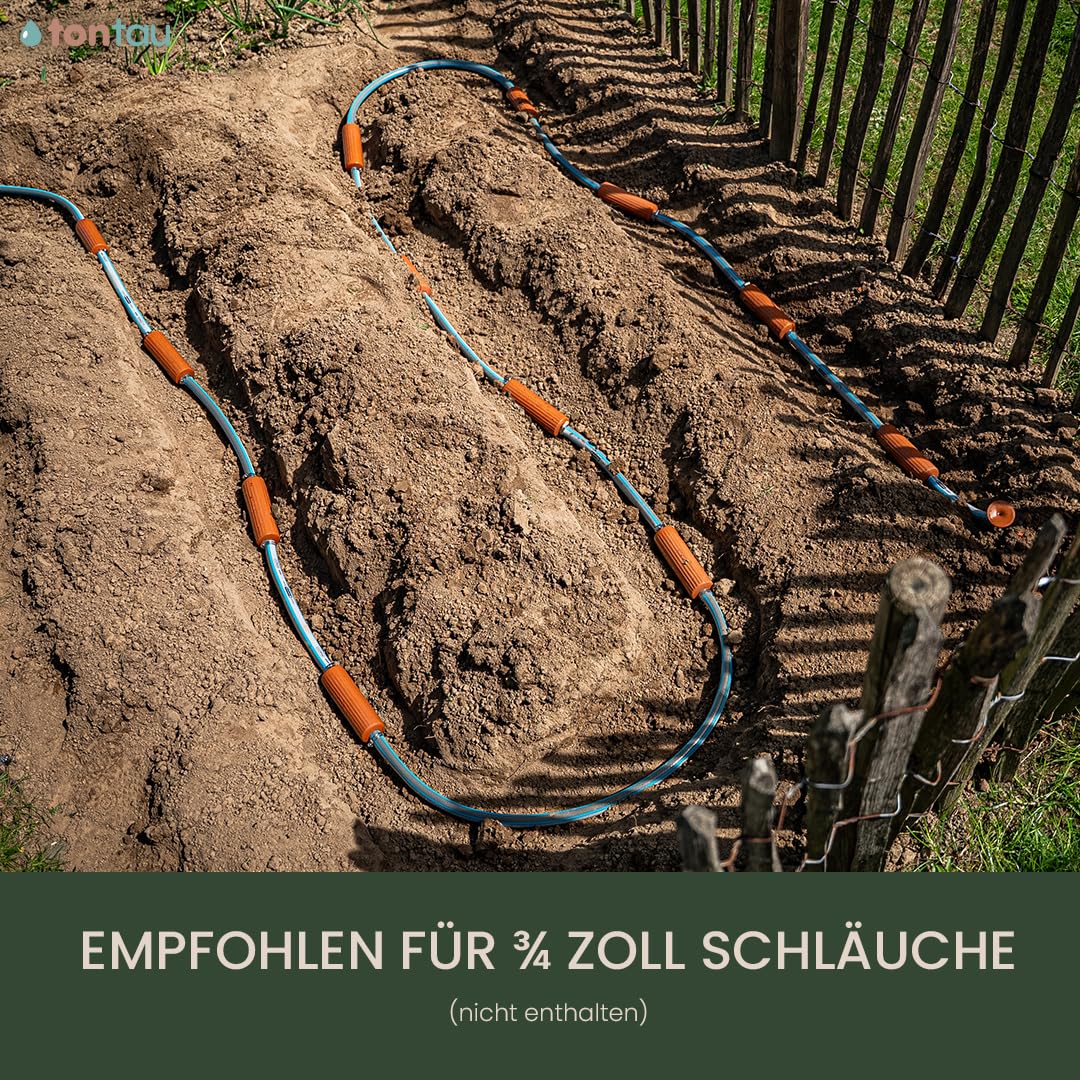 Bewässerungssystem Garten | Ollas Bewässerung aus Ton | Wurzelbewässerung Pflanzen | Wassersparende Tonkegel Bewässerung | Urlaubsbewässerung | Beet Hochbeet Gewächshaus (tontau TWO, 10er Set)