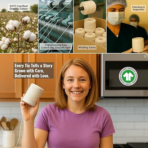 Miniatura 4 de Cuerda de cordel  Cordel de cocina de carniceros  Perfecto para carne y preparación de alimentos  Artesanía de cocina para panaderos  Algodón