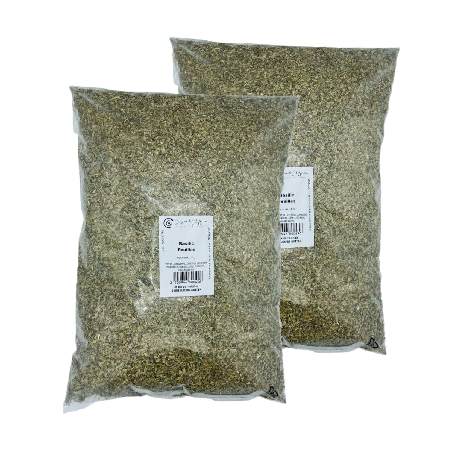 Cuisine de Cheffe.com - Lot 2x Basilic feuilles - Sachet 1kg