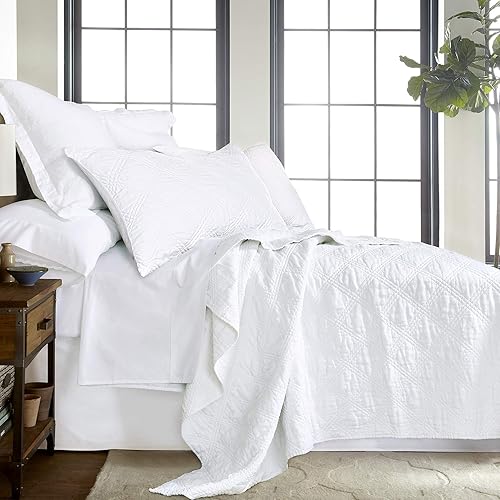 Miniatura 3 de Levtex Home - 100% lino delantero100% algodón parte trasera - Edredón King - Lino lavado - Blanco - Tamaño edredón (106 x 92 pulgadas)