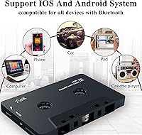 Vista 4 de Elook - Receptor de Audio para Coche, Receptor de Casete Bluetooth, Adaptador Auxiliar con Reproductor de Bluetooth 5.0