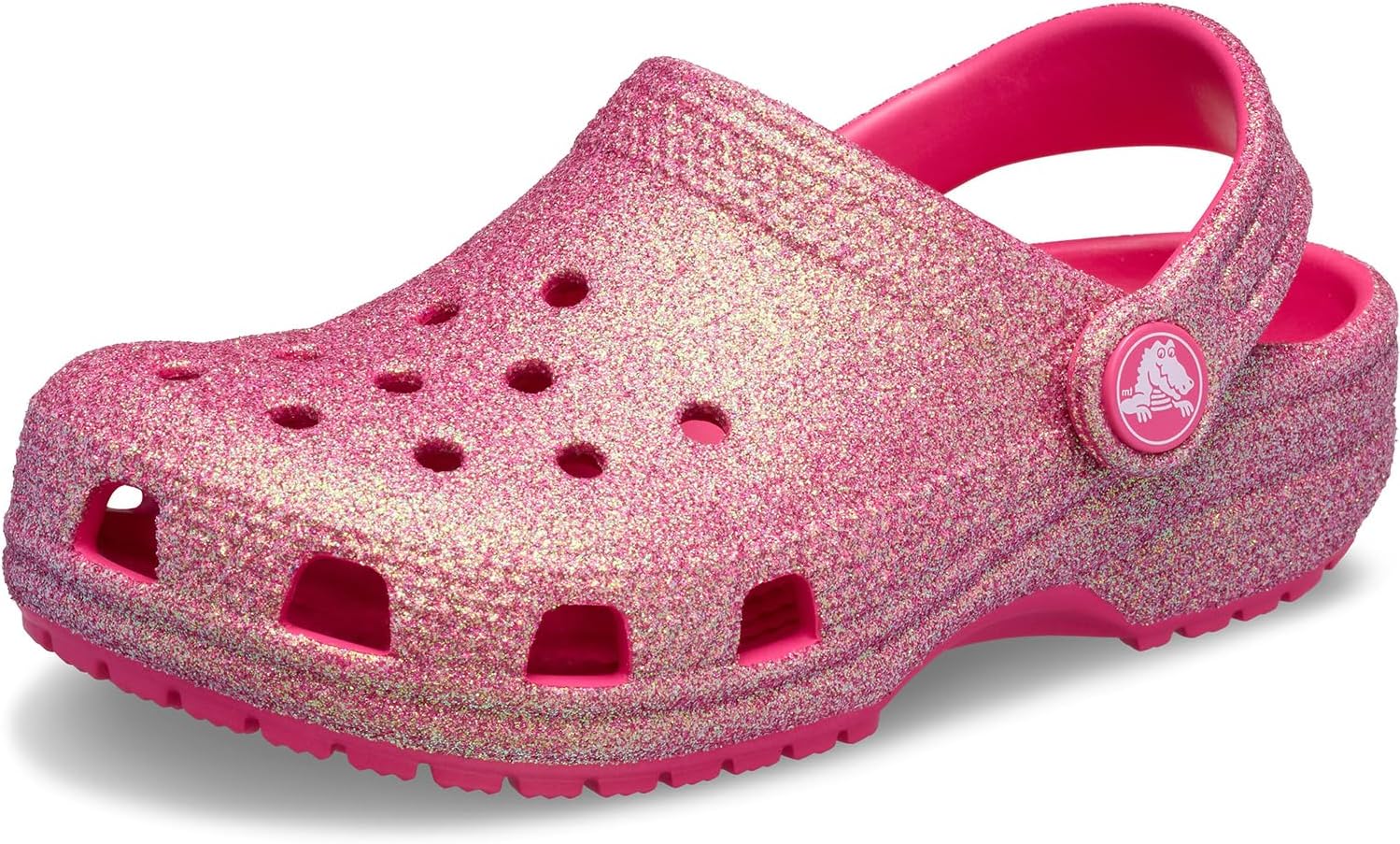 Crocs Unisex-Child Classic Glitter Clogs (Toddler)