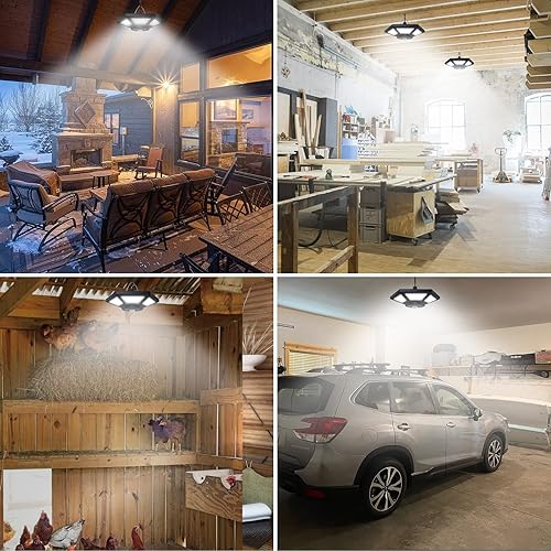 Miniatura 7 de Lámpara colgante solar para interiores y exteriores con control remoto, luz solar impermeable 360 con sensor de movimientotemporizador5 modos para