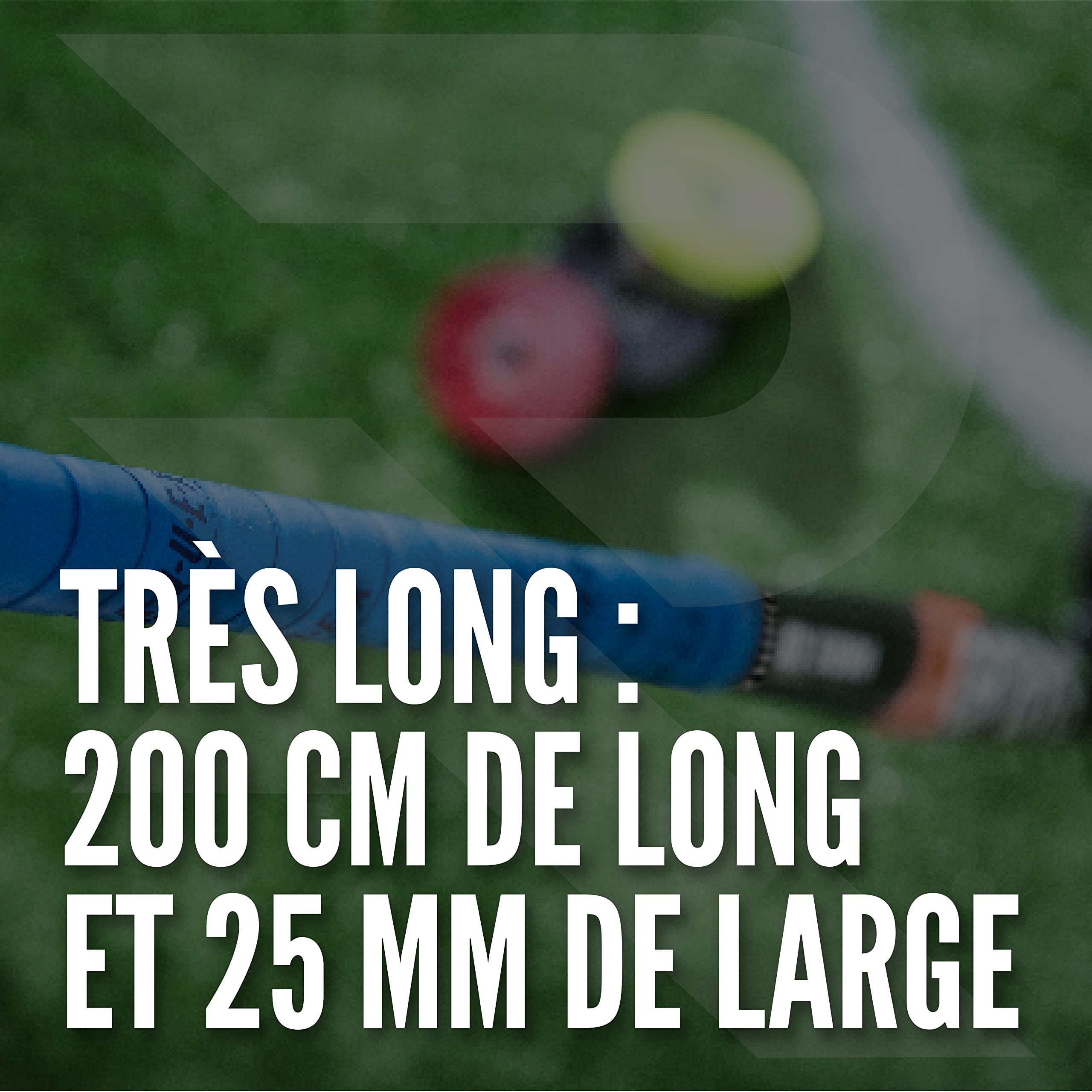 Raquex Grip adhésif molletonné en PU pour Crosse de Hockey Ultra Collant, Doux et Absorbant. Dos Auto-adhésif. Extra Long (Noir)