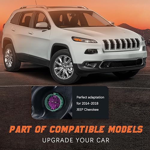 Miniatura 7 de Partzer Conjunto de faros delanteros HID compatible con Jeep Cherokee 2014, 2015, 2016, 2017, 2018, Jeep Cherokee, conjunto de faros de xenón con