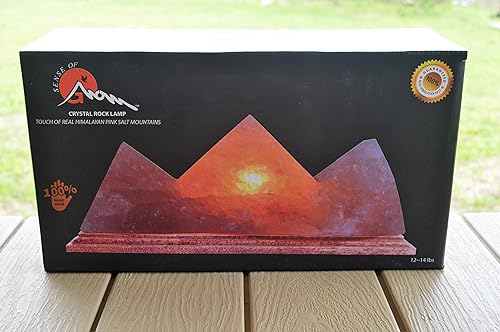 SENSE OF GLOW Lámpara de roca de cristal en forma de montaña para haloterapia (14 libras) Seguro para sus mascotas Toque de Real Himalaya Rosa Sal