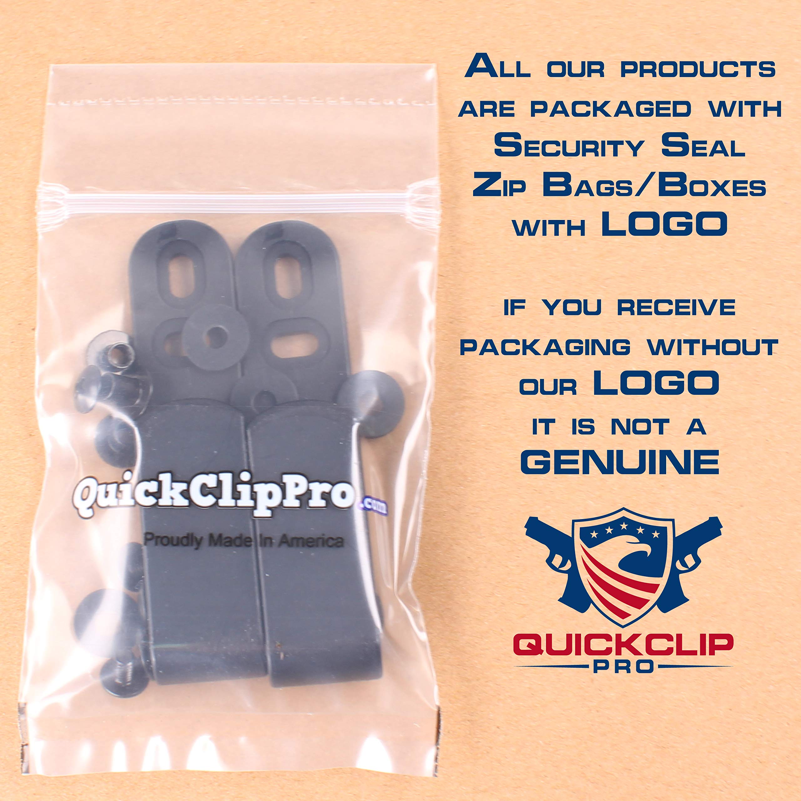 Quick Clip Pro Tough Holster Clips, Adjustable Cant for IWB OWB Kydex