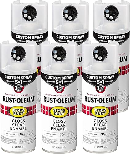 Vista 429 de Rust-Oleum 376885 Pintura en aerosol 5 en 1 personalizada para prevención del óxido, 12 onzas, transparente brillante