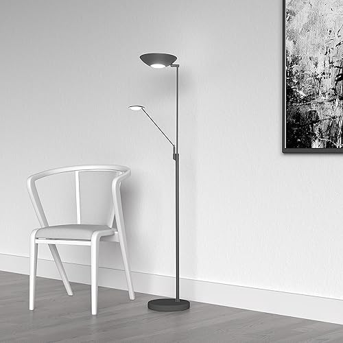 Miniatura 2 de Dainolite Ltd 170LEDF-BK Lámpara de pie LED moderna contemporánea en acabado negro, 11.22 pulgadas