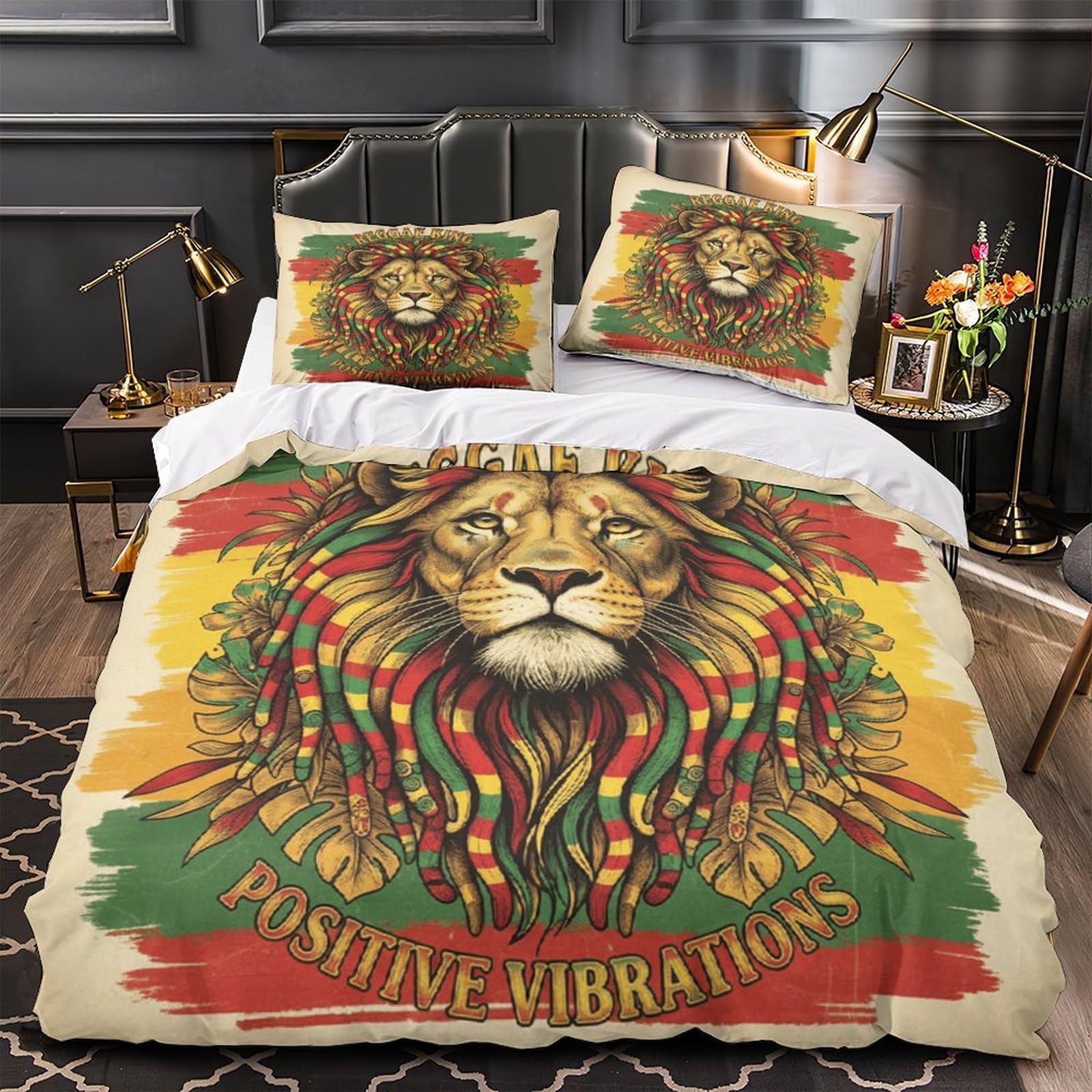 Housse de Couette Roses Rouges pour Chambre de Fille Cosy Romantique