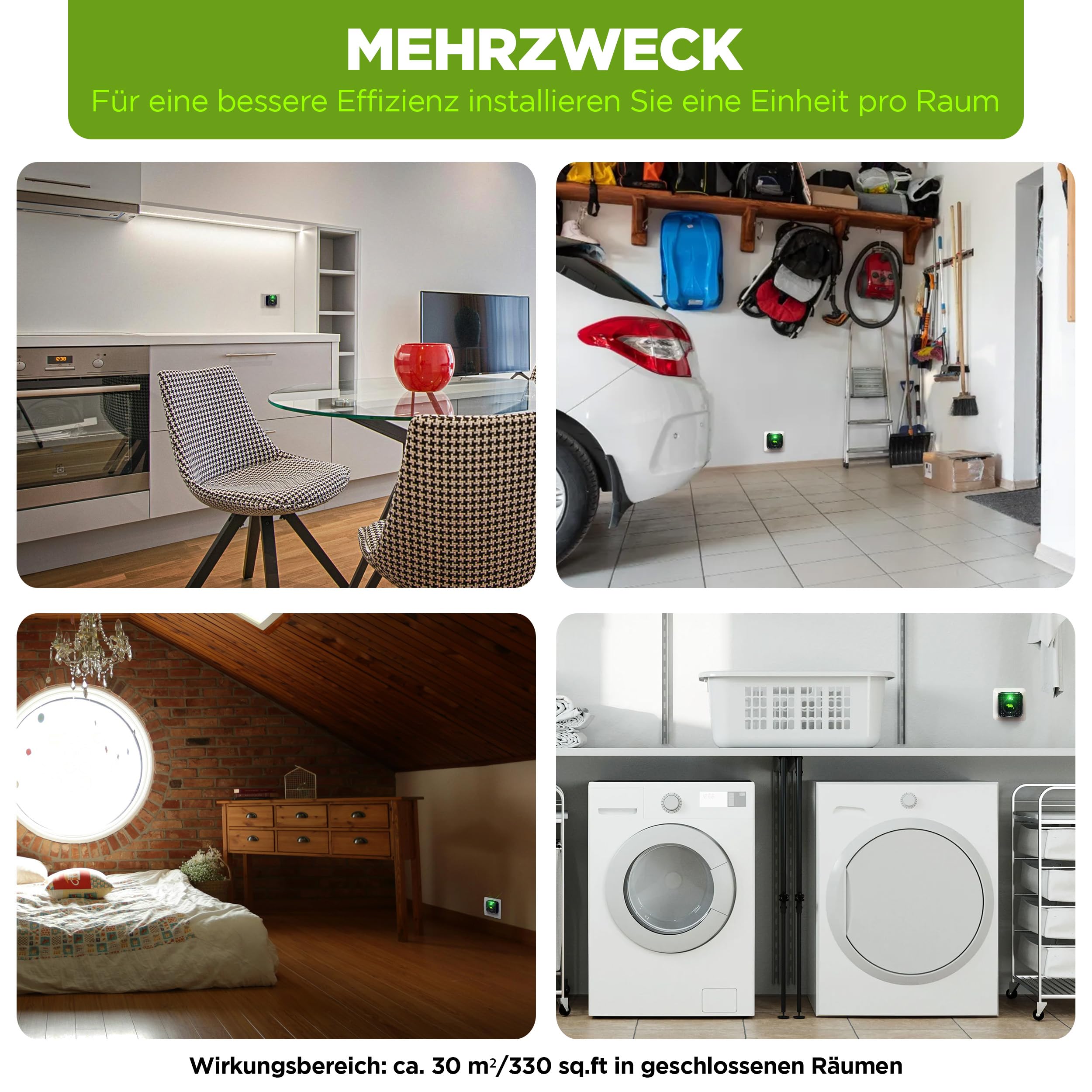 ISOTRONIC Ultraschall Mäuseabwehr zum Mäuse & Ratten vertreiben – Schädlingsvertreiber für Innenräume inkl. Nachtlicht – Mäuseschreck ohne Gift & Mausefalle – 30m² Wirkungsbereich (5 Stück)