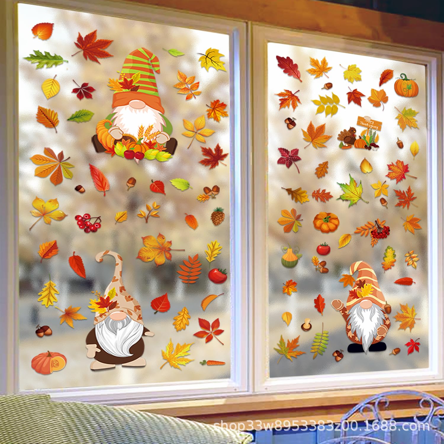 Cartello In Legno Rustico Con Foglie Autunnali – Decorazione Autunnale Per Casa – 12,7x12,7 Cm – Da Tavolo O Parete