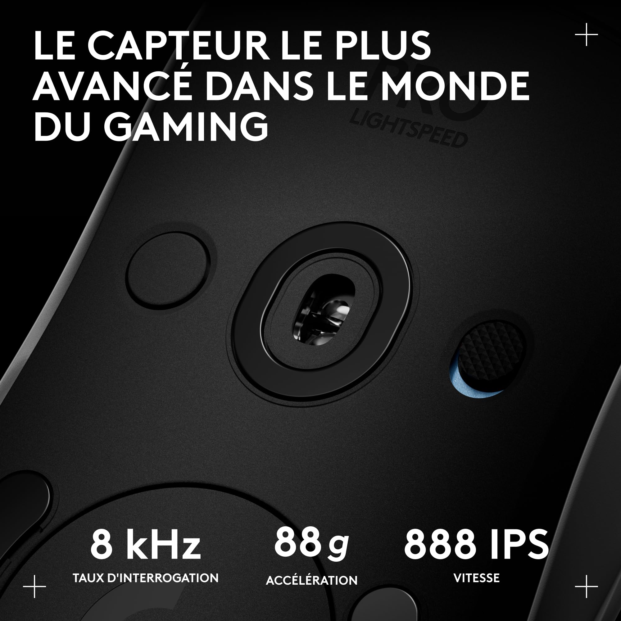 Logitech G Souris de Jeu sans Fil Pro 2 Lightspeed, jusqu'à 4 Boutons latéraux magnétiques Personnalisables et commutables, Chargeur USB-C, capteur 32k DPI pour pour PC/Mac.