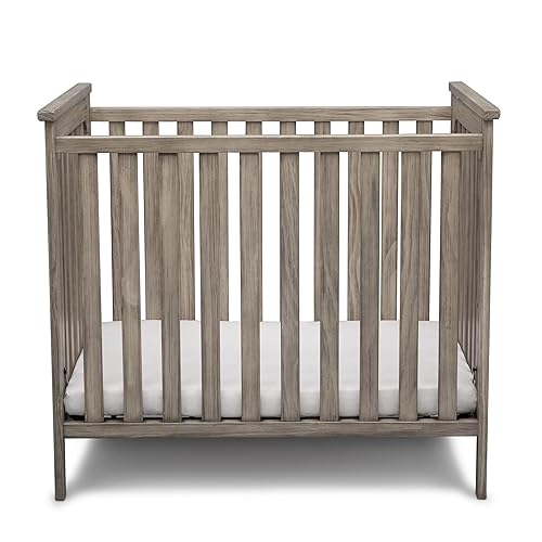 Miniatura 7 de Simmons Monterey - Mini cuna con colchón para niños, certificado Greenguard Gold, color blanco rústico