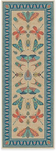 Miniatura 3 de RUGGABLE x Iris Apfel Alfombra antideslizante de pasillo, lavable a máquina, moderna, multicolor Flutterby 2.5x7, resistente a manchas,