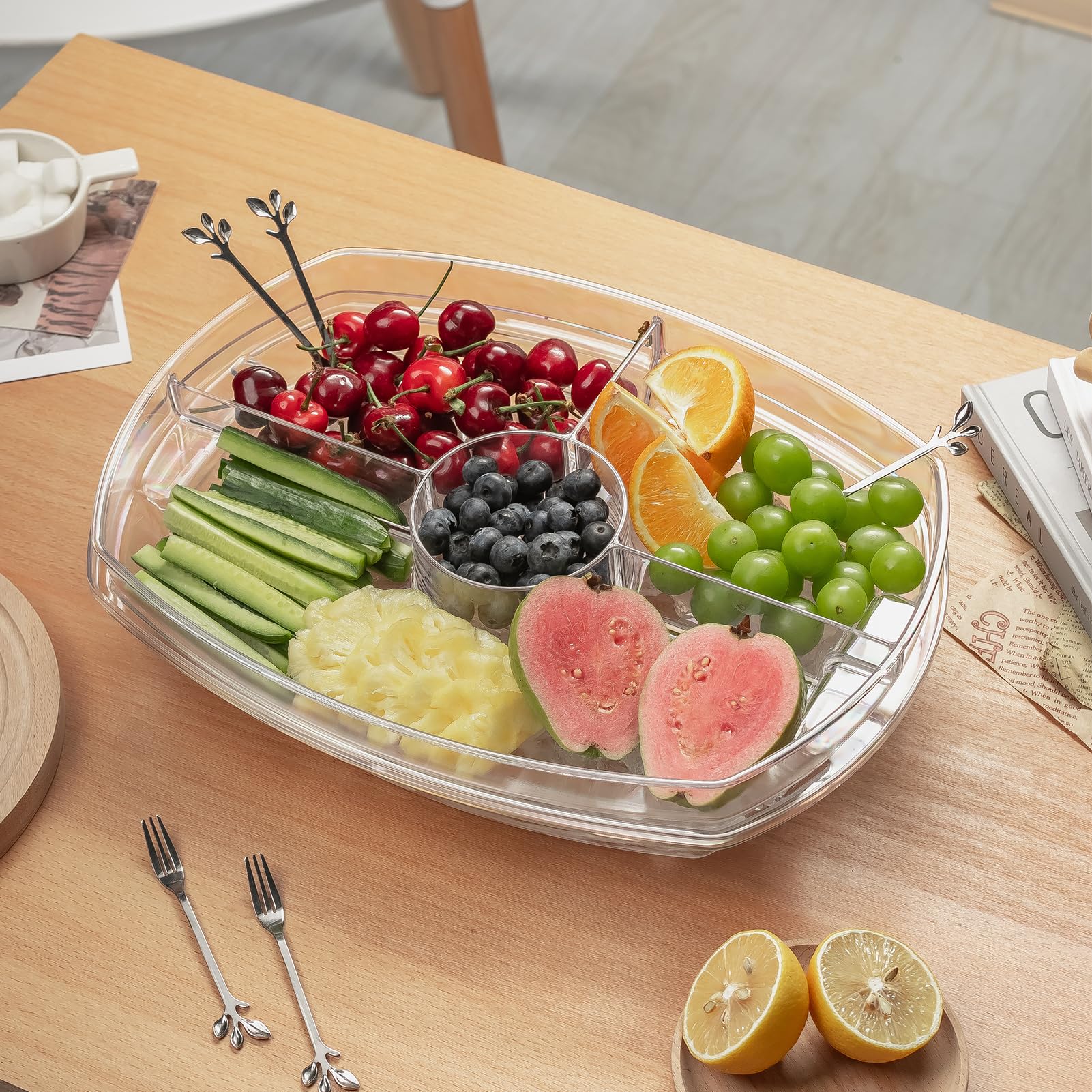 Chilled Serving Tray With Lid Newbro Chilled Veggie Tray With Lid