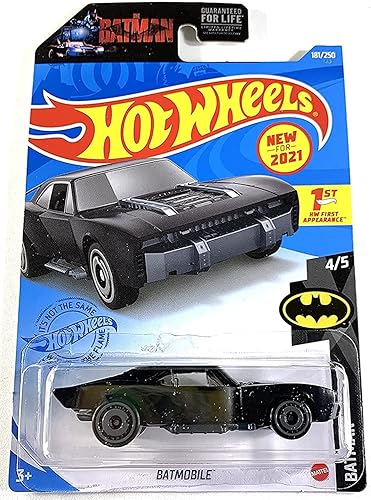 Hot Wheels 2021, Batmobile Black, Batman 4/5, 181/250, HW Primera aparición, nuevo para 2021!