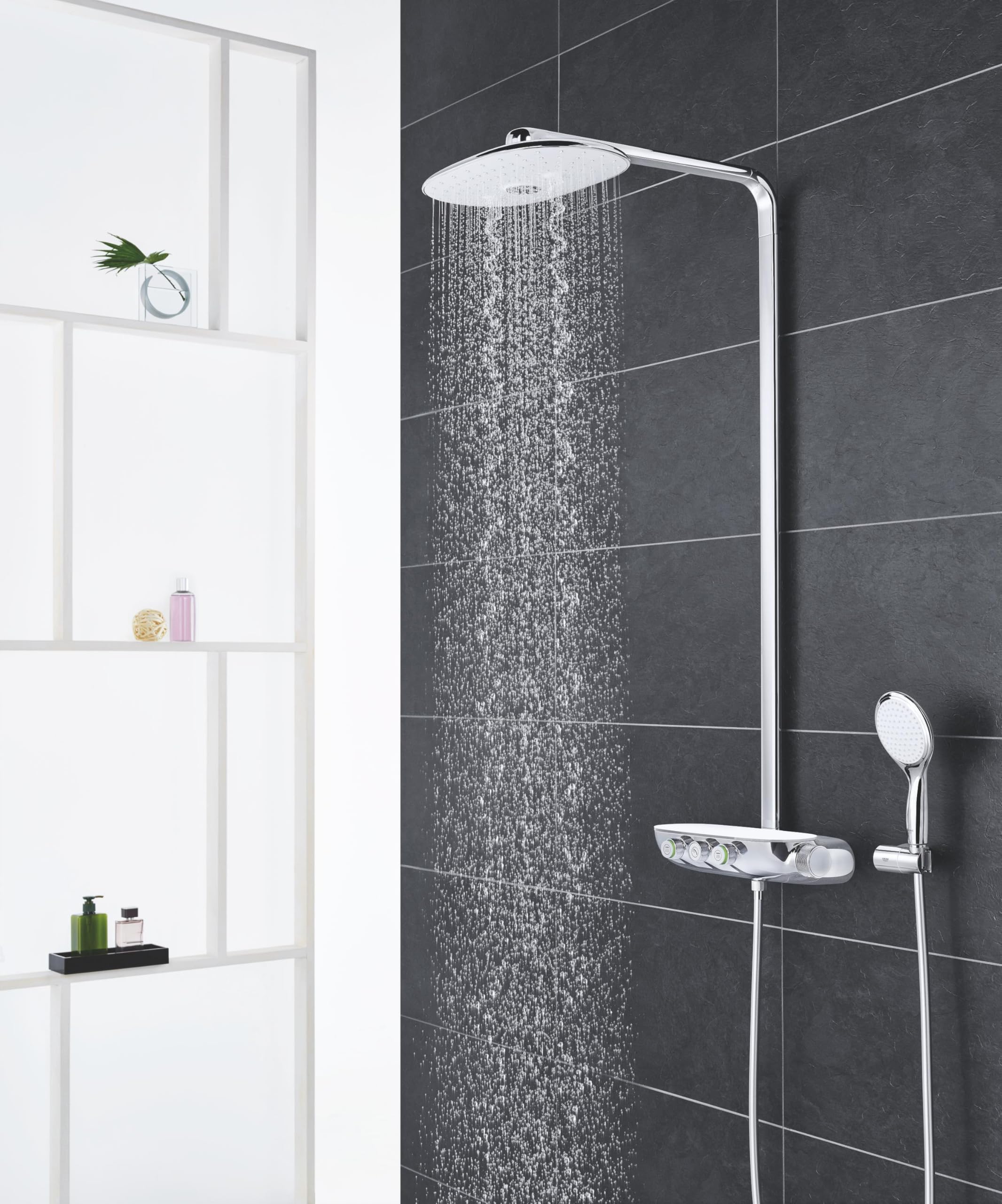 Grohe 26250LS0 Sistema Doccia con Miscelatore Termostatico, Bianco