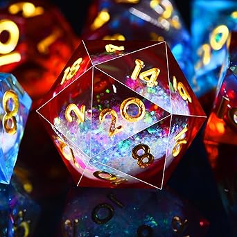 SIQUK 42 Pezzi Poliedrici Dadi 10 Facce Per D&D, Gioco Colorati Con - Foto 3