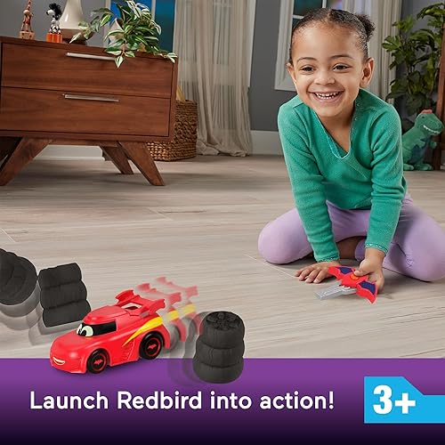 Miniatura 2 de Fisher-Price DC Batwheels - Vehículo de lanzamiento Redbird a escala 155 con accesorios de choque para mayores de 3 años