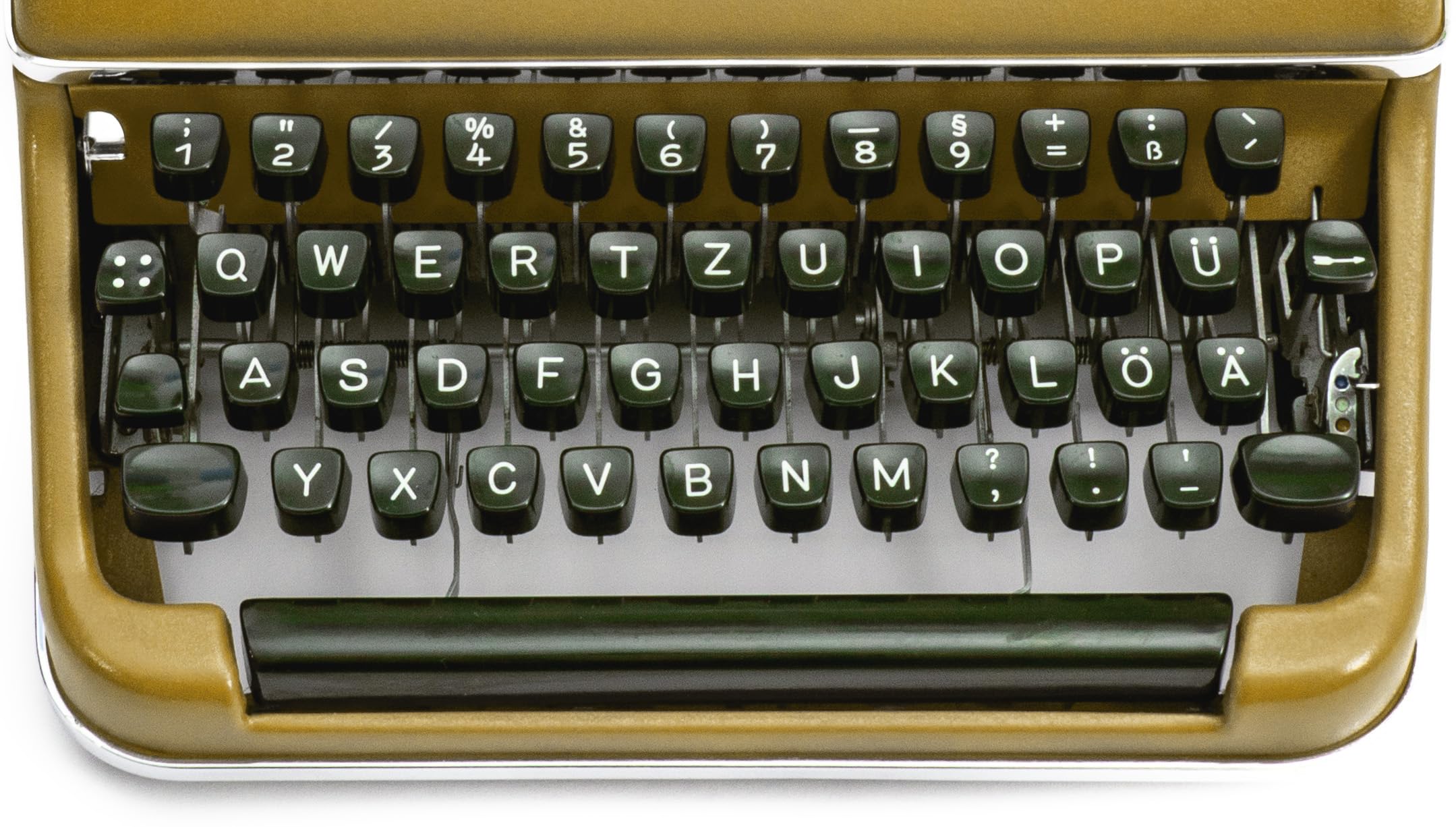 Generisch Mechanische Schreibmaschine khakigrün - voll funktionsfähige Vintage Schreibmaschine mit neuem Farbband