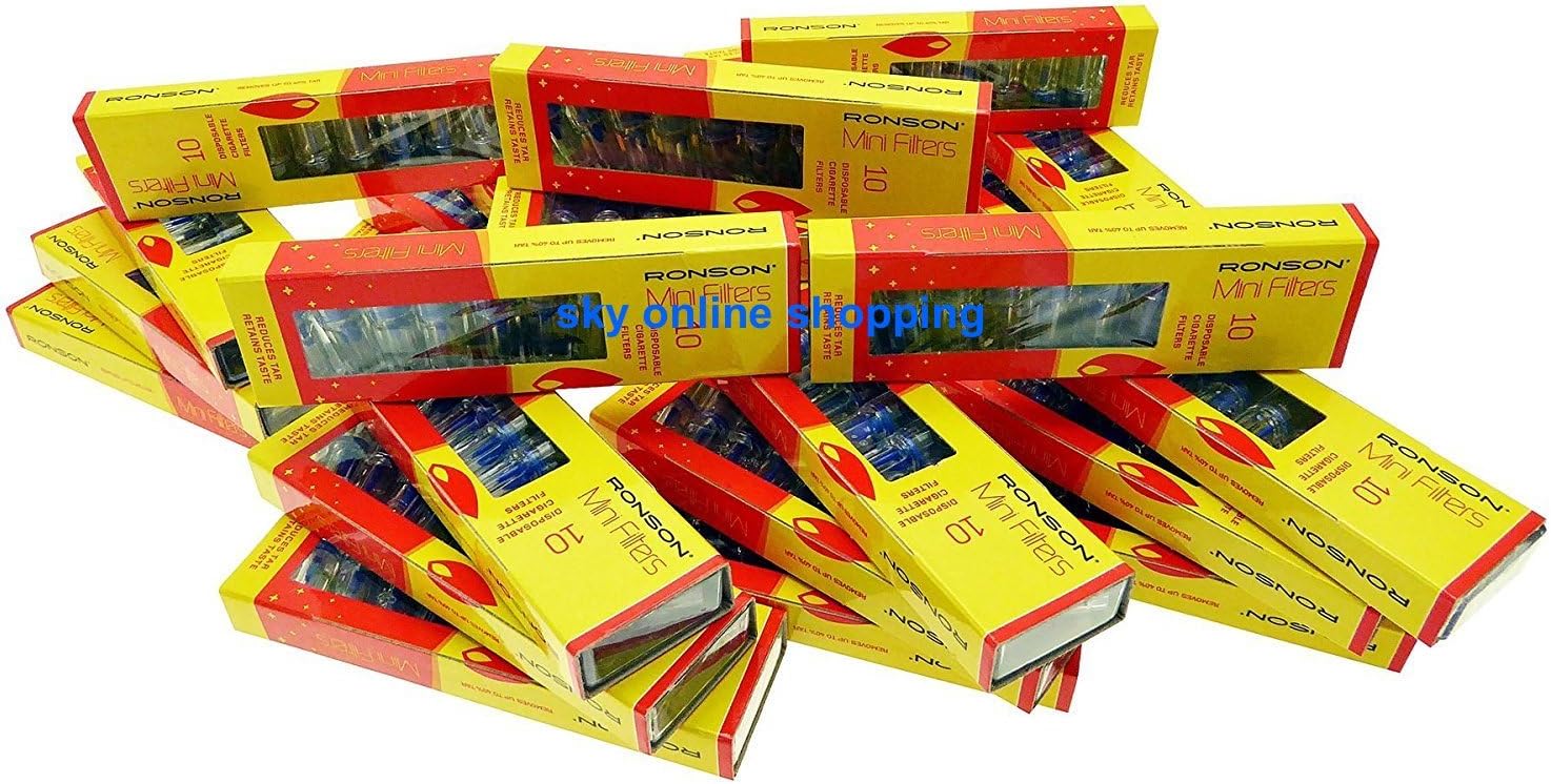 RONSON DISPOSABLE MINI FILTERS 30 PACKS OF 10 MINI FILTERS Amazon.co