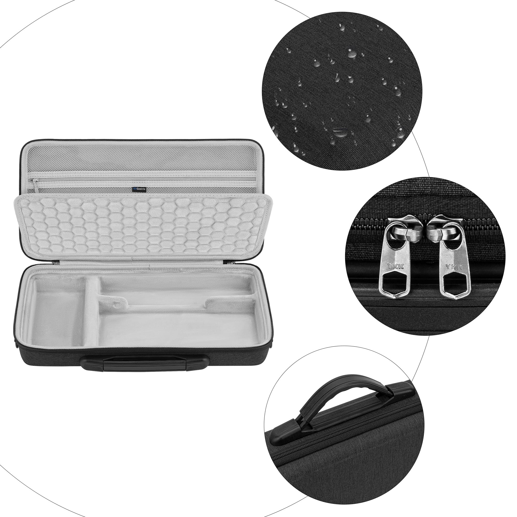 GEEKRIA Funda de Transporte, Compatible con Blackmagic Design ATEM Mini Pro/ATEM SDI, Bolsa Protectora de Carcasa rígida EVA (Gris Oscuro)