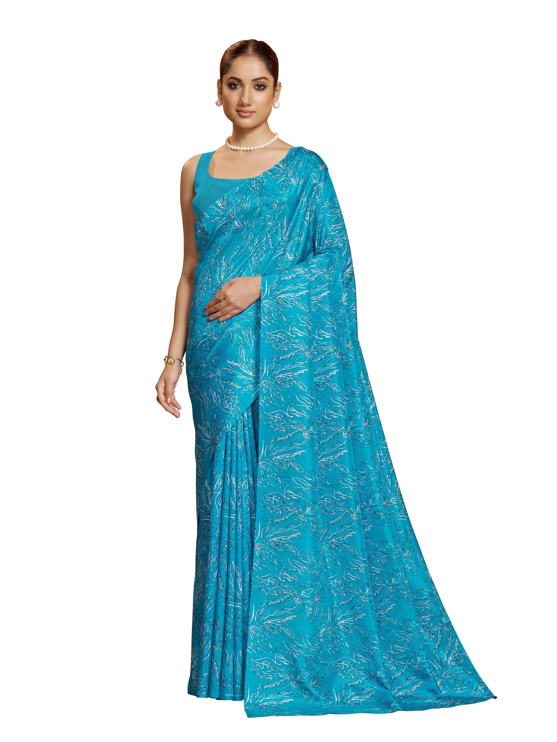 garden vareli Art Silk Floral Print Saree-picture-22