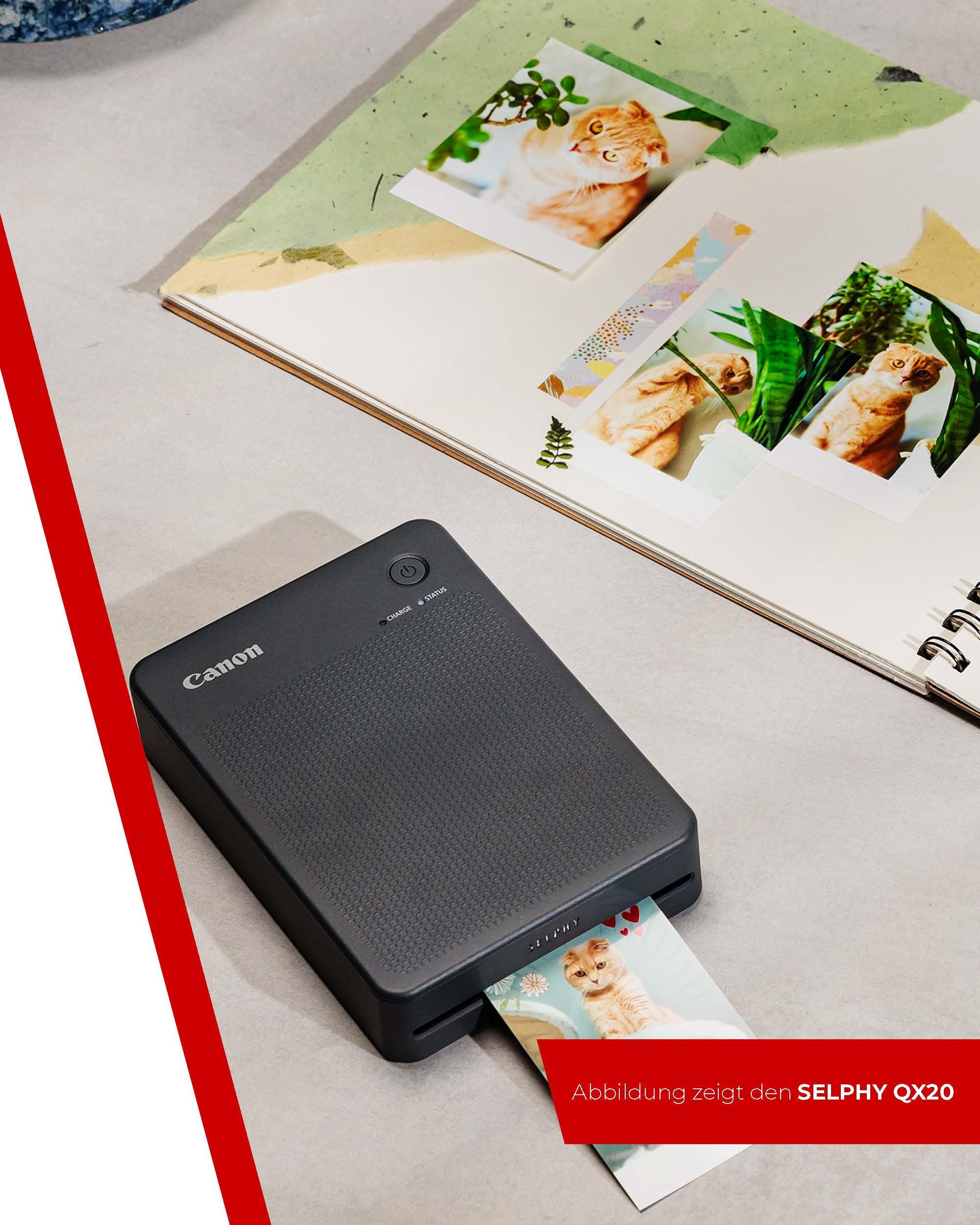 Canon SELPHY QX20 mobiler Fotodrucker WLAN Thermosublimationsdruck USB-C Weiß