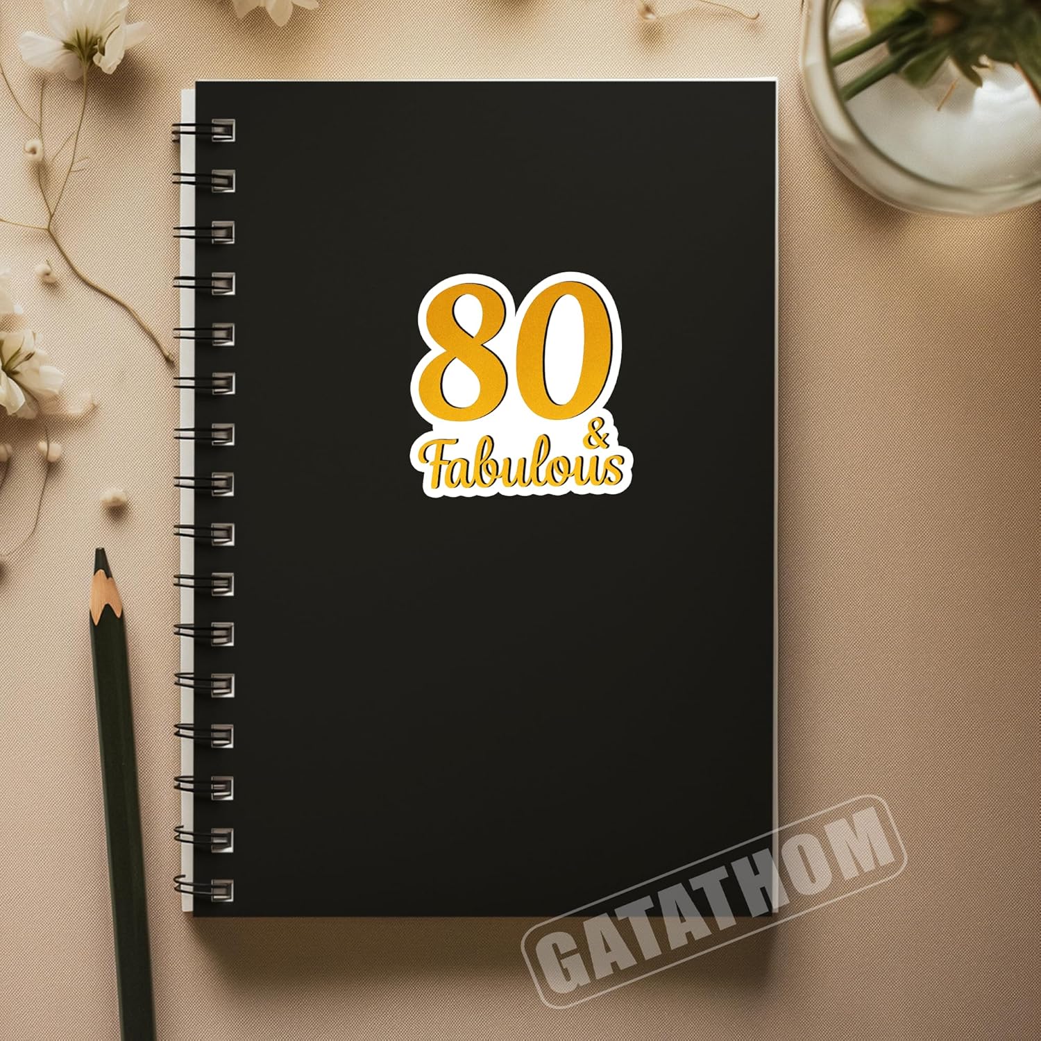 (3PCS) Funny 80th Birthday Stickers – 80 & Fabulous Vinyl Decals, Waterproof Party Decorations for Scrapbooks, Laptops, Tumblers, Water Bottles, Journals, 3" x 2" - Image 3