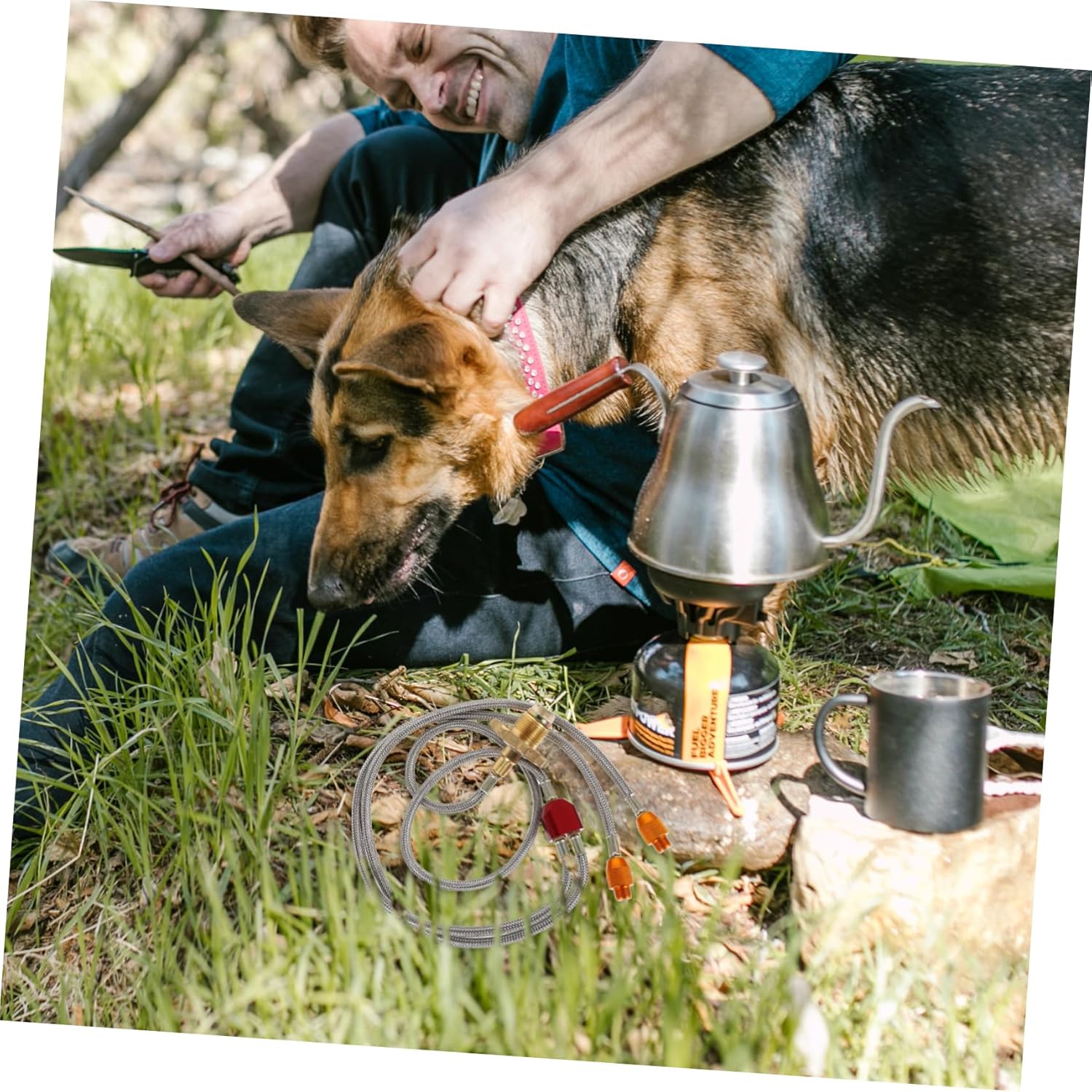 1pc Outdoor Barbecue Propane Hose Liquefied Gas Connecting Pipe for Camping Stoves and Grills Versatile into Gas Adapter for Easy Outdoor Cooking