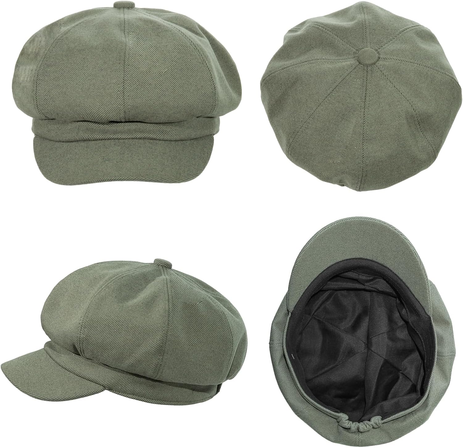 Women's Newsboy Hats Fashion Vintage 8 Panels Visor Beret Cabbie Cap Ladies Paperboy Cap