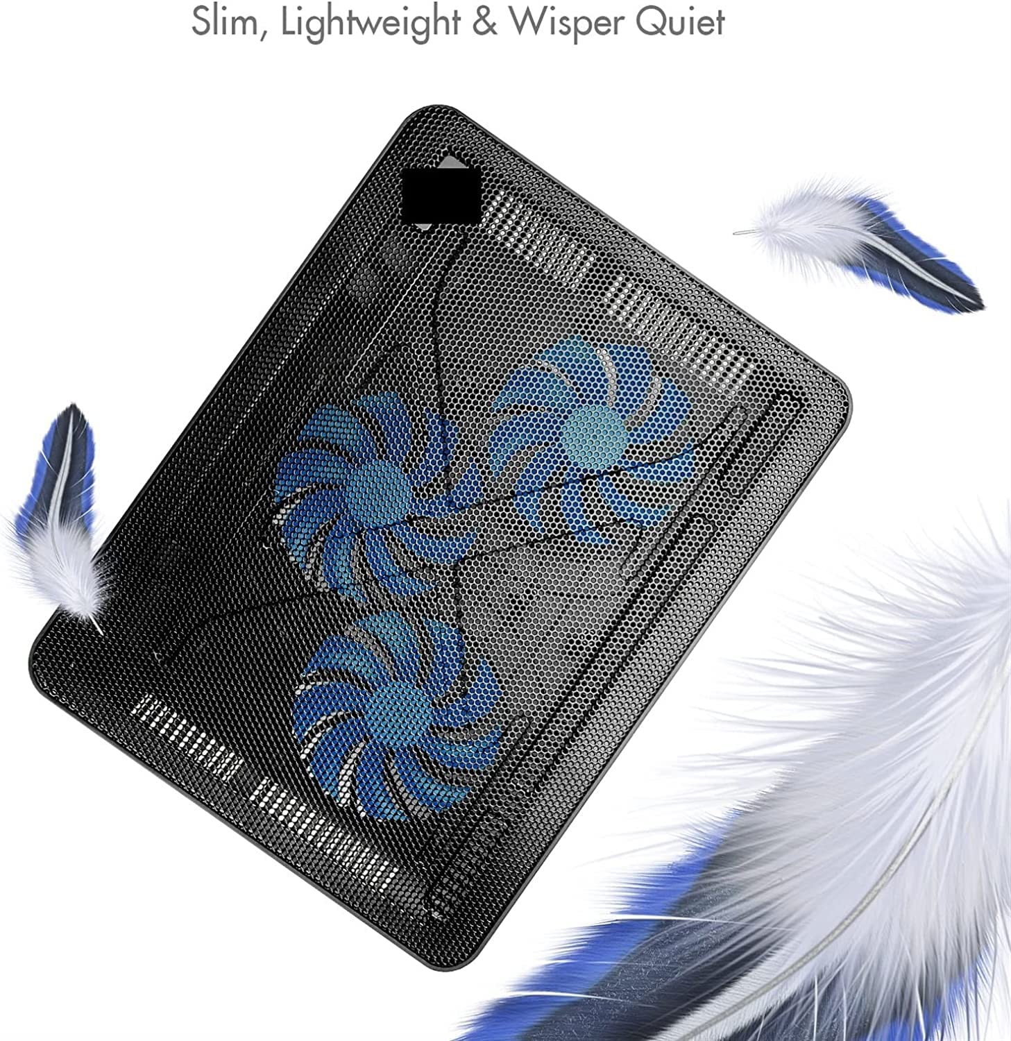 Base di raffreddamento da Gaming USB Laptop Cooler Cooling Pad Ultra-sottile Portatile 3 Ventole Mute per PC Notebook