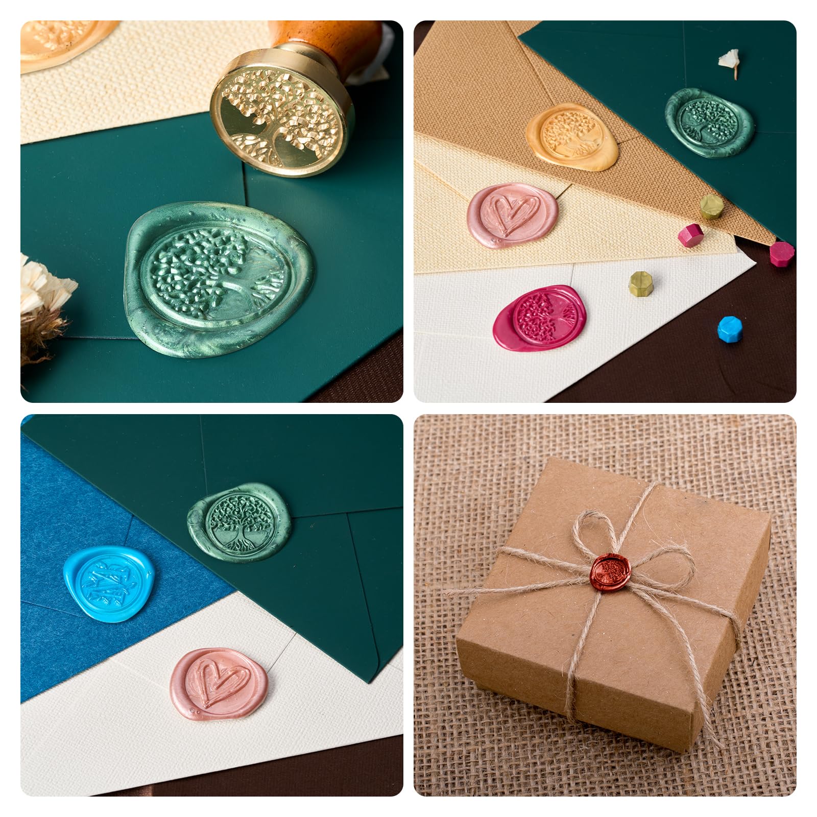 wax seal stamp kit,wax stamp seal kit,wax stamp kit,200pcs sealing wax beads,wax seal kit,wax seal set,wax sealing kit,wax seal beads,wax seal stamps,wax beads for stamp seals,heart stamp - Image 4