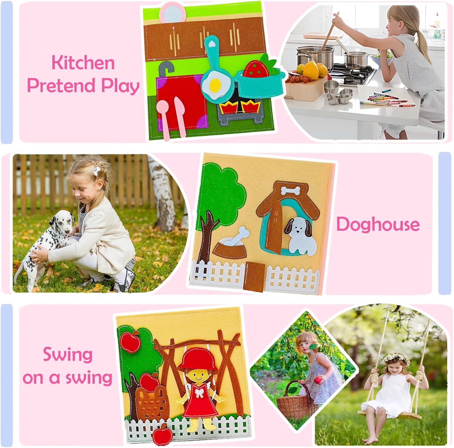 Montessori Busy Book for Toddlers 3-5 Quiet Book Activity Learning Travel Toys for Toddlers Ages 3-5-7 Girls Gift - Image 5